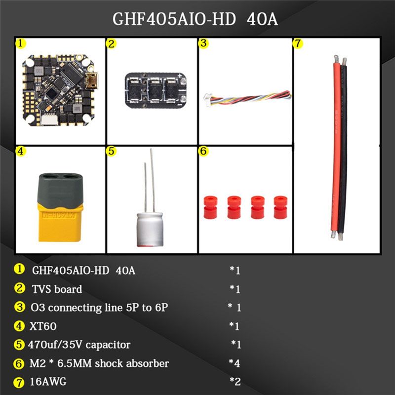 ABTI-GHF405AIO-HD 40A AIO Flig - F405 Flight Controller recension och pris