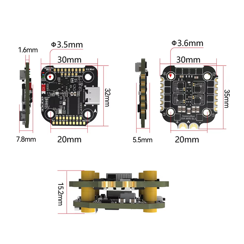 SpeedyBee F4 MINI Flight Contr - F405 Flight Controller recension och pris