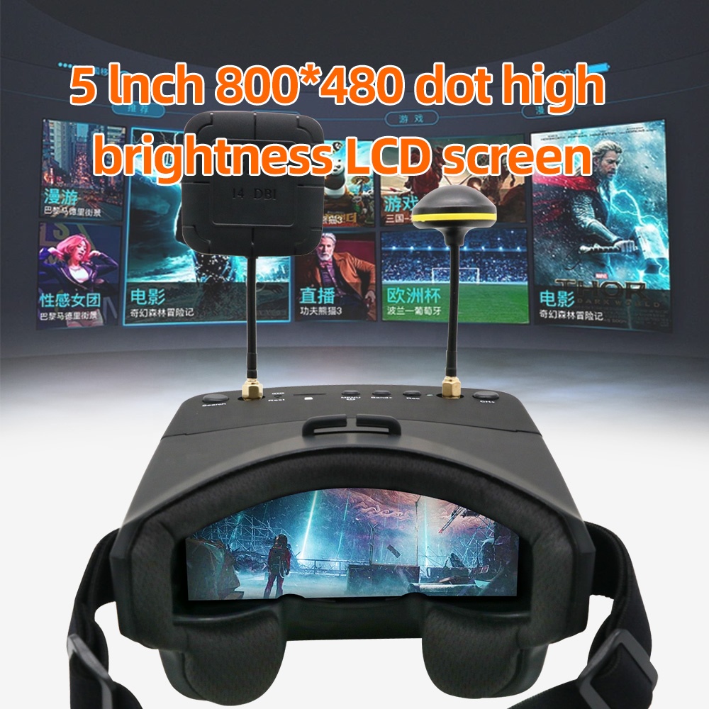 EV800D 5.8G 40CH 5 Inch 800*48 - Fpv Goggles recension och pris