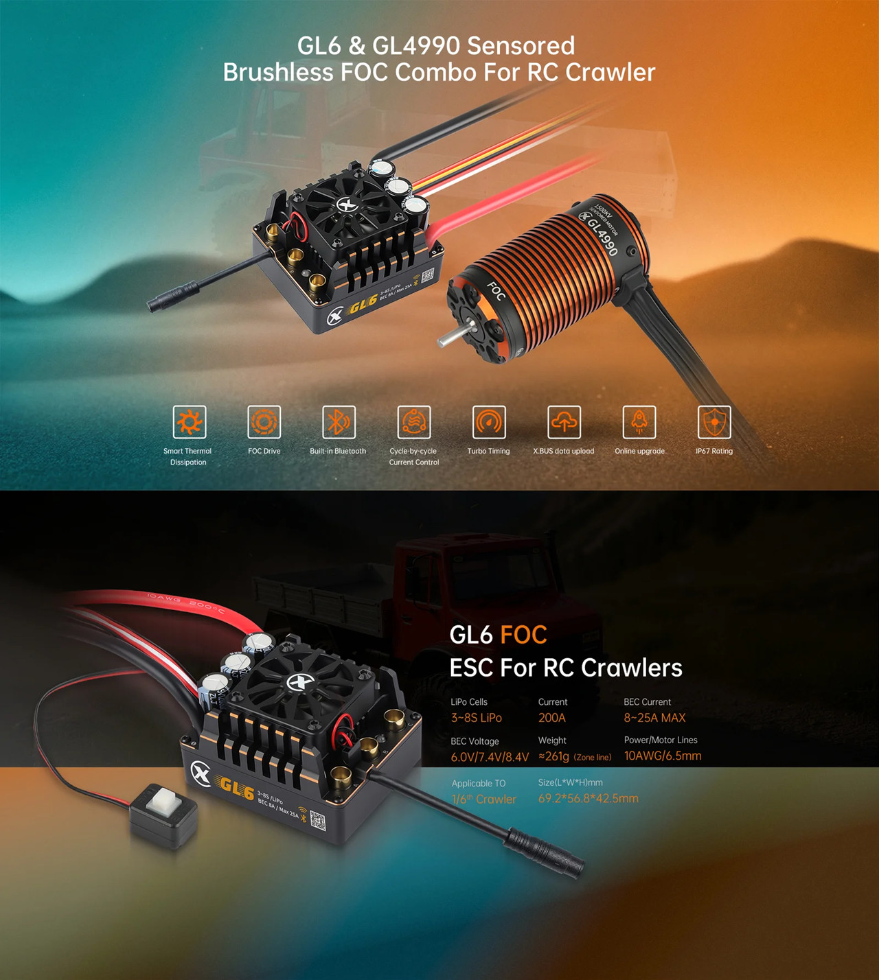 XC COMBO FOC CRAWLER BRUSHLESS - 4 In 1 Esc recension och pris