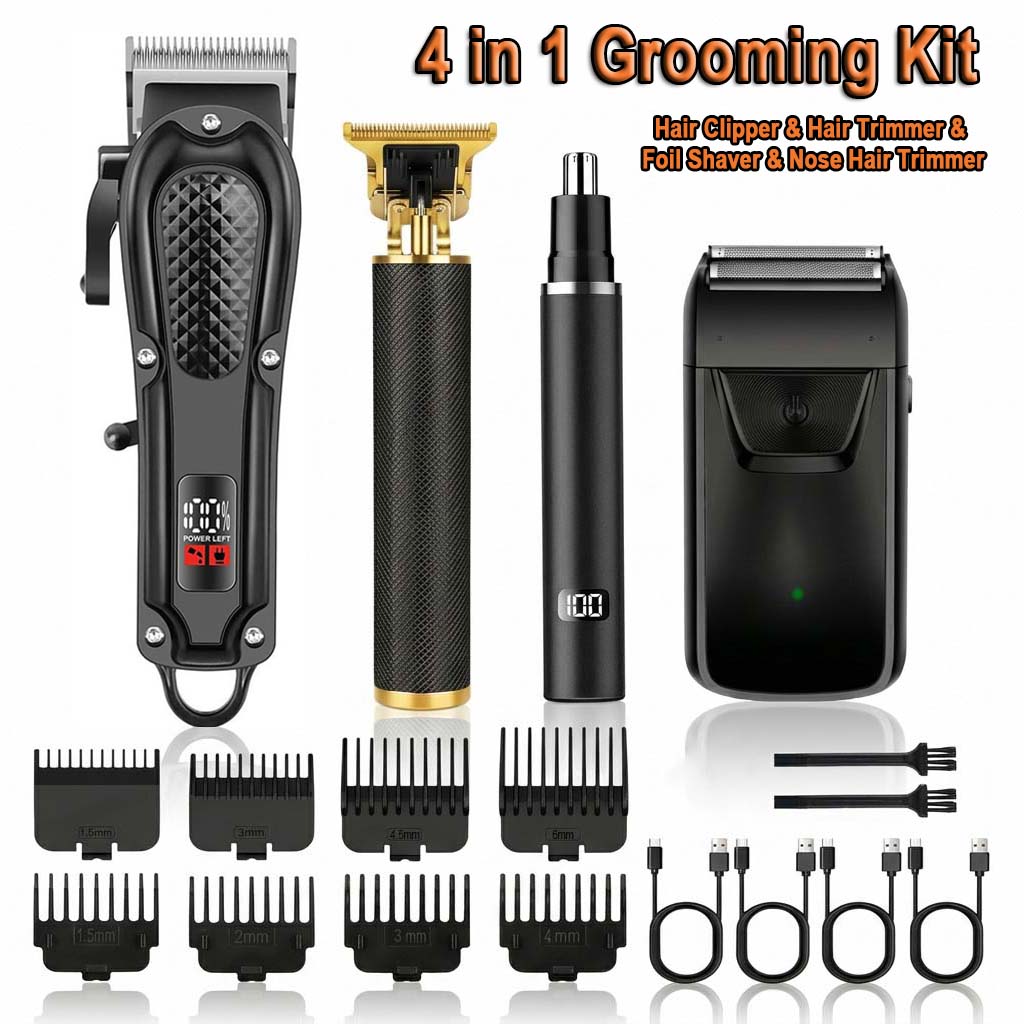 4 in 1 Men's Hair Clipper Set, - 4 In 1 Esc recension och pris