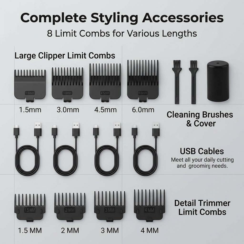 4 in 1 Men's Hair Clipper Set, - 4 In 1 Esc recension och pris