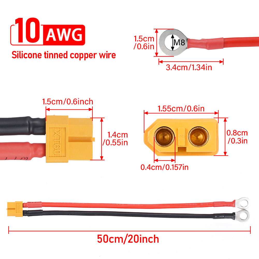 XT60 Battery Connector Cable 1 - Balance Charger Rc recension och pris
