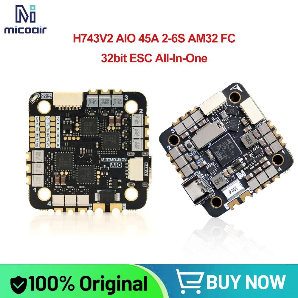 MicoAir H743V2 AIO 45A AM32 2- - Betaflight Fc recension och pris