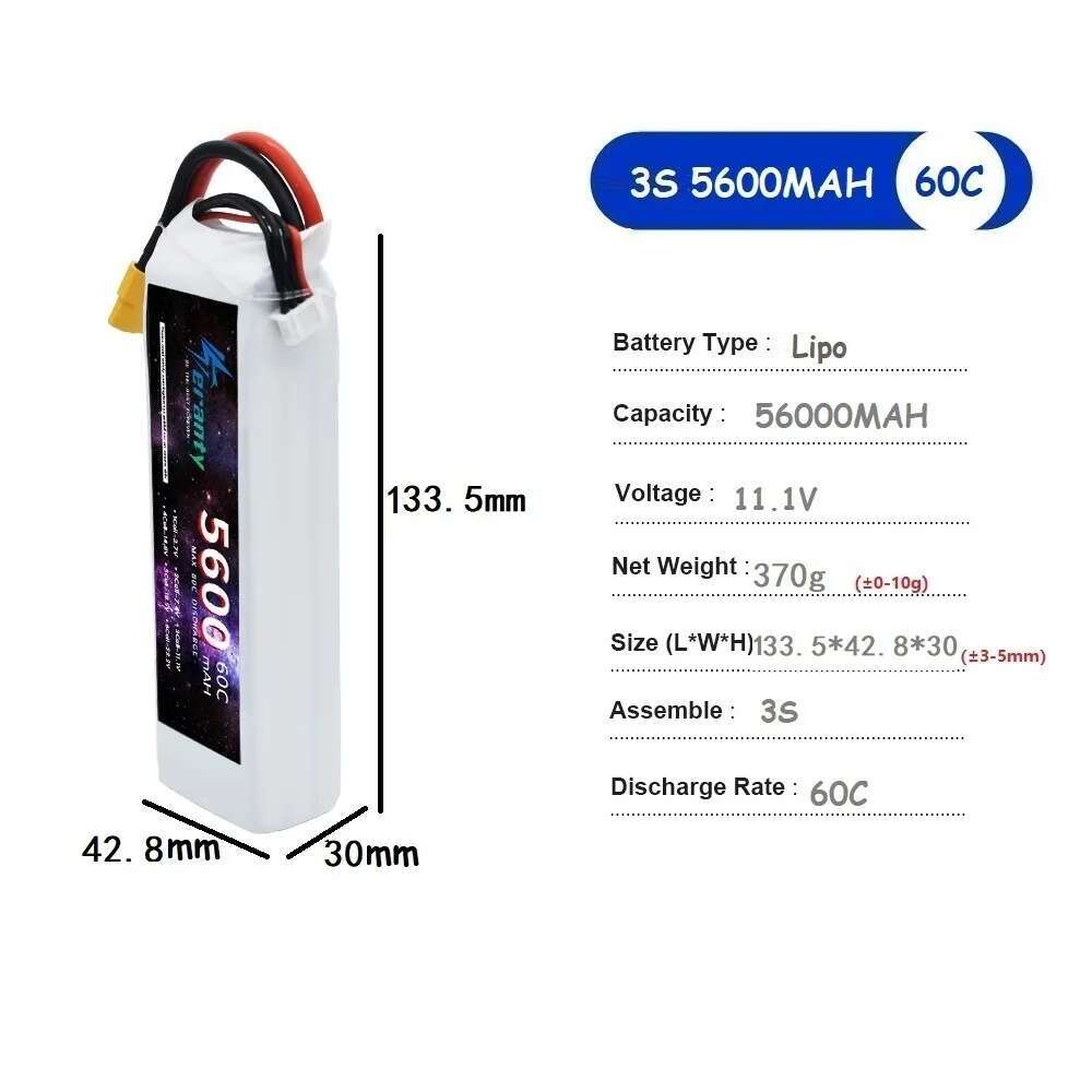 TERANTY 5600MAH 60C 2S 3S 4S 6 - Lipo Battery 6S recension och pris